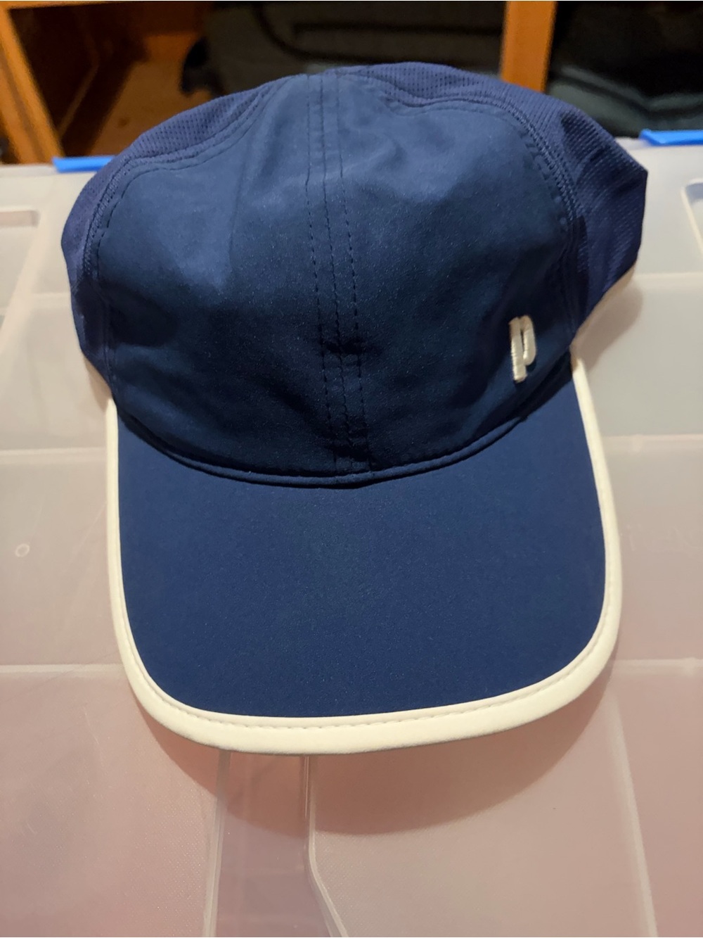 Prince Navy Blue Baseball Cap with White Trim